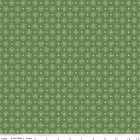Calico Starshine Basil C12854-Basil by Lori Holt for Riley Blake Sold in 1/2 yard increments
