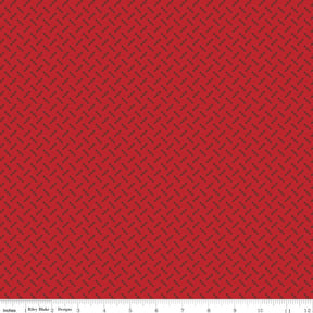 Calico Shirting Red C12850-Red by Lori Holt Sold by 1/2 Yard Increments