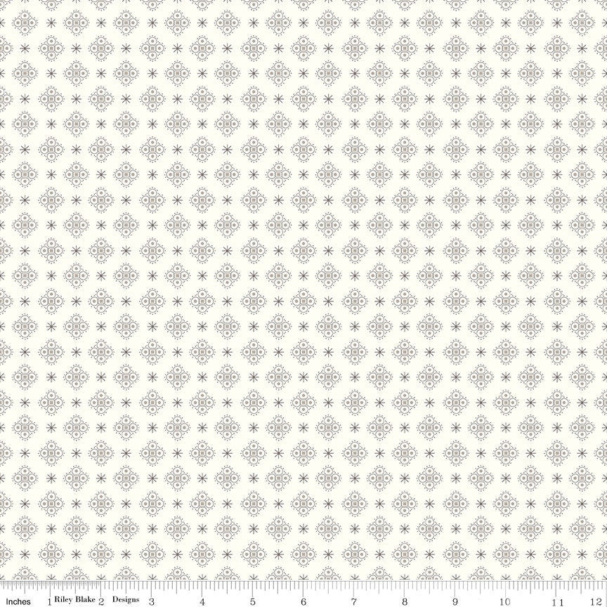 Calico Plaid Daisy C12847-Daisy by Lori Holt Sold by 1/2 Yard Increments