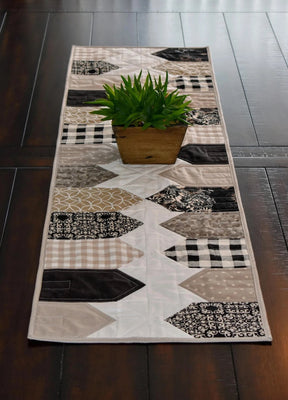 At Home Table Runner Paper Pattern Only by Andrea McColeman for Olive US Girls LLC #OUG004 19x48