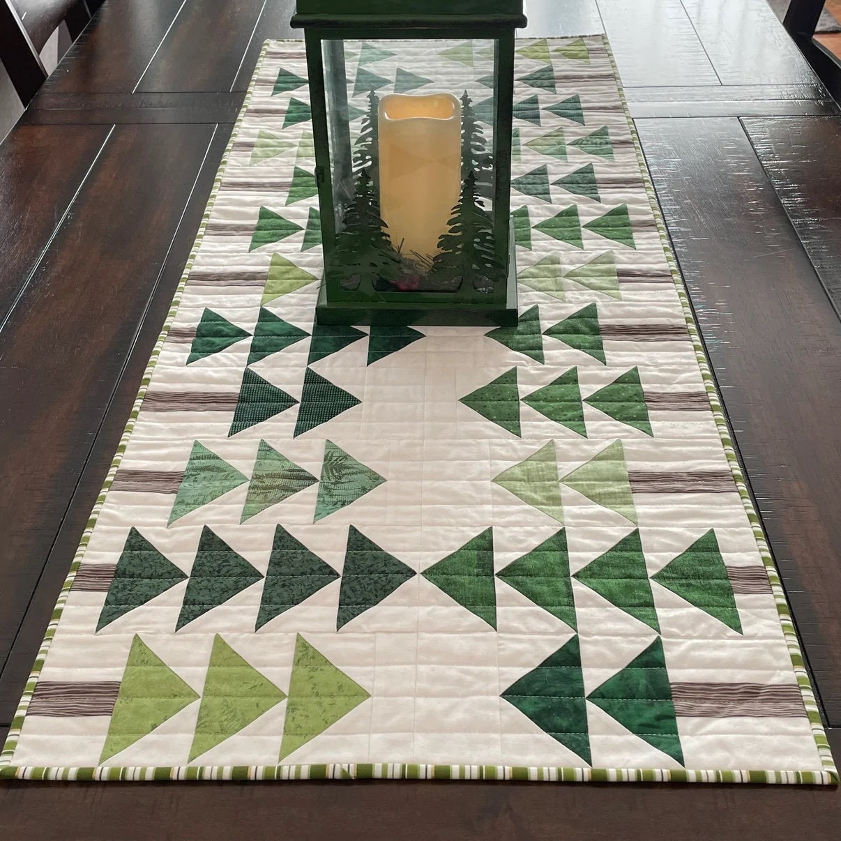 Tree Lot Table Runner Paper Pattern Only 19" x 48.5" by Andrea McColeman for Olive US Girls LLC #OUGS30