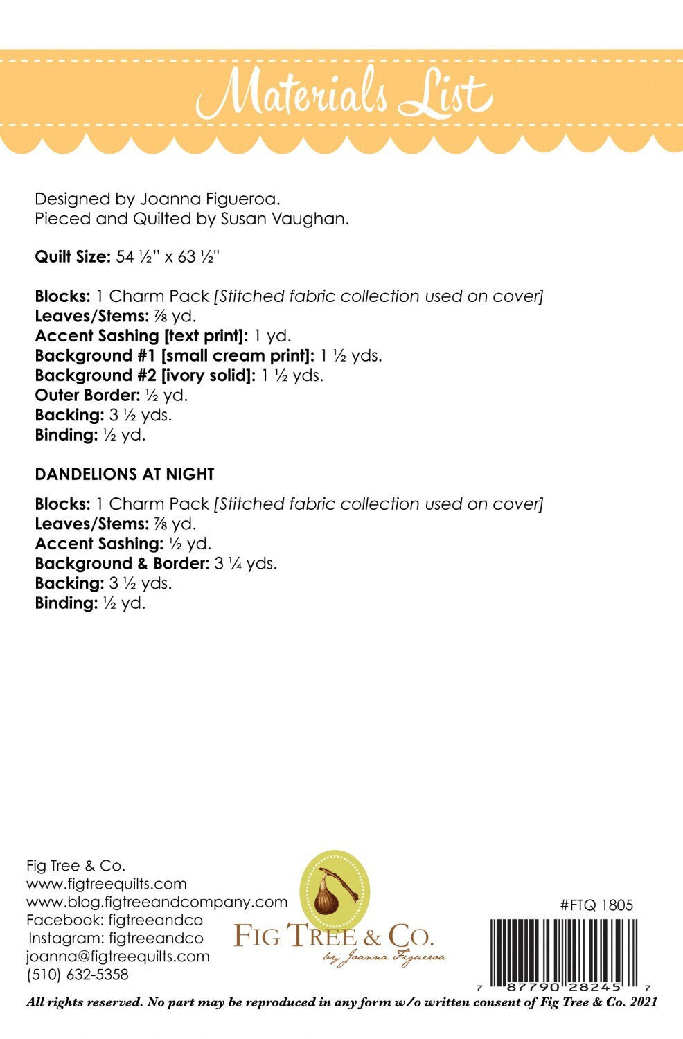 Pineapple Crush Printed Pattern Only by Fig Tree Quilts from Joanna Figueroa ftq1801