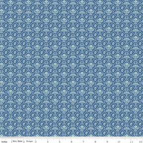 Calico Wallpaper Denim C12841-Denim by Lori Holt Sold by 1/2 Yard Increments