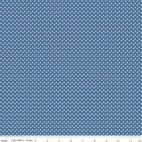 Calico Daisy Denim C12852-Denim by Lori Holt Sold by 1/2 Yard Increments