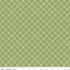 Calico Plaid Lettuce C12847-Lettuce by Lori Holt Sold by 1/2 Yard Increments