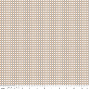 Calico Fence Teadye C12855-Teadye by Lori Holt Sold by 1/2 Yard Increments