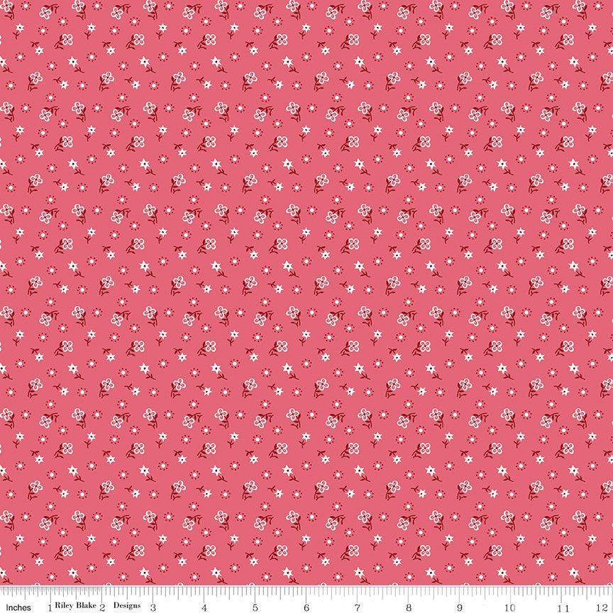 Calico Polka Dot Alpine C12845-Alpine by Lori Holt Sold by 1/2 Yard Increments