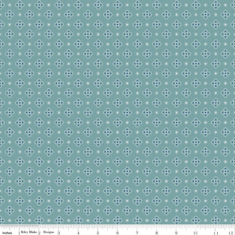 Calico Meadow Tearose C12843-Tearose by Lori Holt for Riley Blake Sold in 1/2 yard increments cut continuously