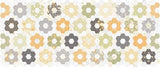 Buttercup and Slate Stitched Stars in Cloud-Pebble 29155-36 by Corey Yoder Sold in 1/2 yard increments