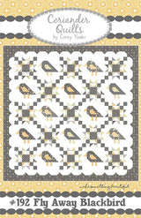 Buttercup and Slate Stitched Stars in Cloud-Pebble 29155-36 by Corey Yoder Sold in 1/2 yard increments