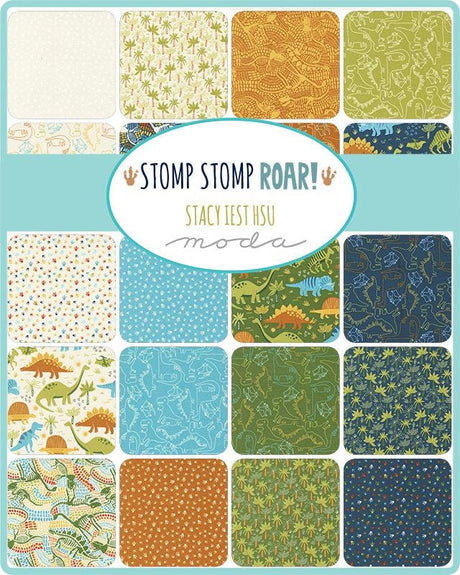 Stomp Stomp Roar 2.5" Mini Charm 20820MC By Stacy Iest Hsu for Moda Fabric bin 68