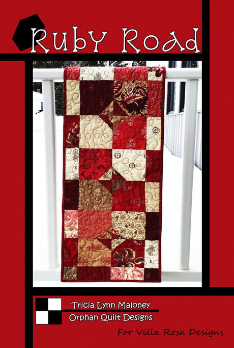 Ruby Road Quilt Pattern by Villa Rosa Designs 13" x 49"
