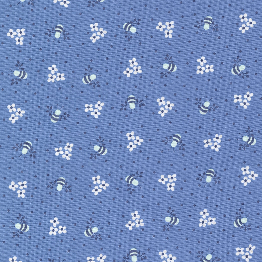 Sunwashed Busy Bee Sky Yardage 29163-20 by Moda Fabrics Sold in 1/2 yard increments cut continuously