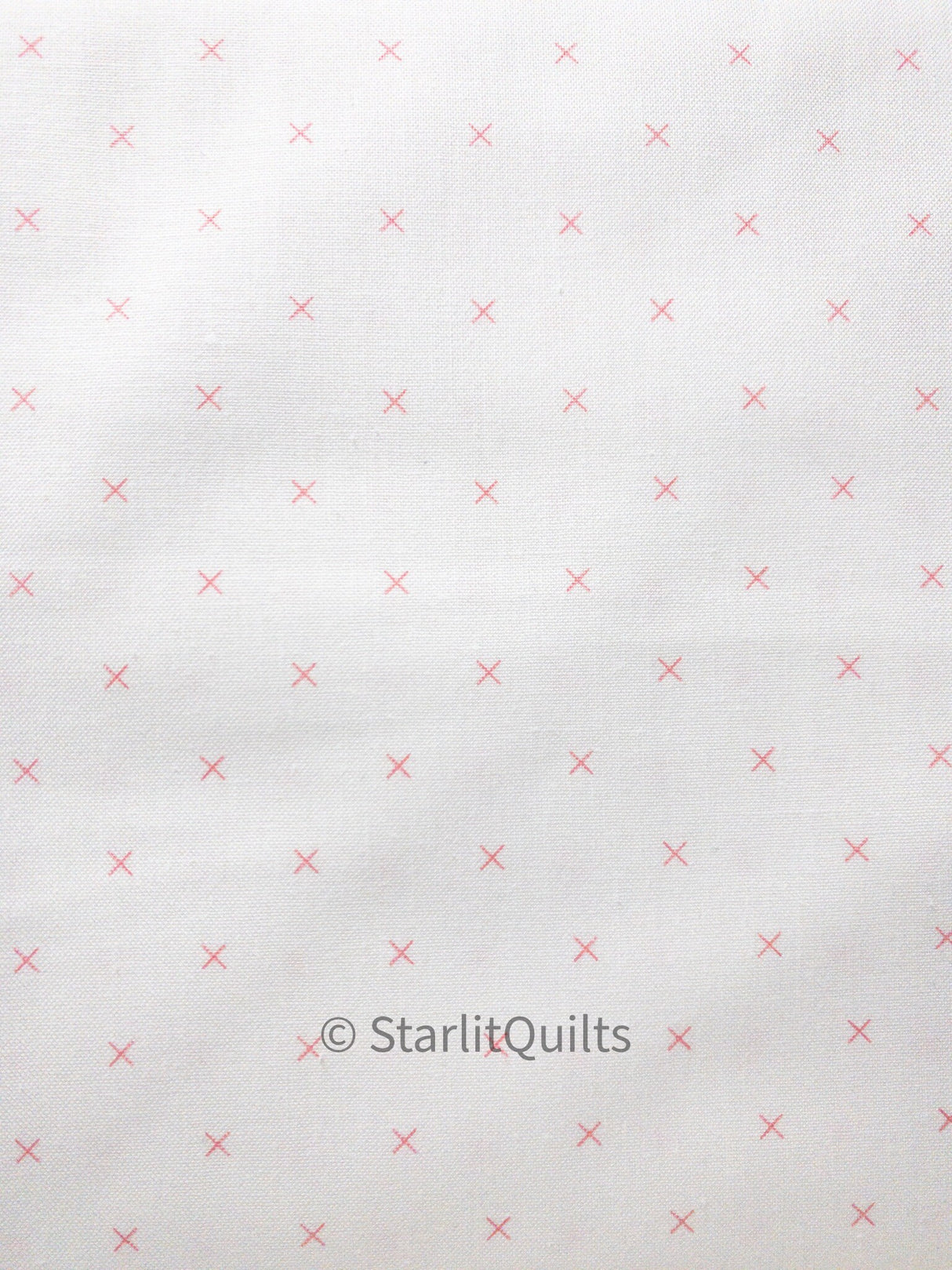 Bee Cross Stitch on Cloud Daisy Yardage - C747-Daisy by Lori Holt of A Bee in My Bonnet for Riley Blake Designs sold in 1/2 yard increments