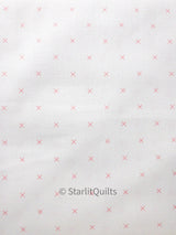 Bee Cross Stitch on Cloud Daisy Yardage - C747-Daisy by Lori Holt of A Bee in My Bonnet for Riley Blake Designs sold in 1/2 yard increments