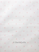 Bee Cross Stitch Coral Yardage - C747-Coral by Lori Holt of A Bee in My Bonnet for Riley Blake Designs