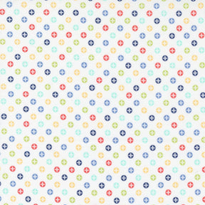 Sunwashed Pomegranate Polka Cloud Multi Yardage 29166-11 by Moda Fabrics Sold in 1/2 yard increments cut continuously