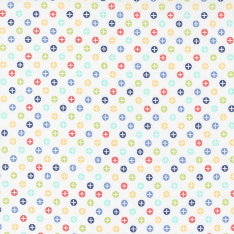 Sunwashed Pomegranate Polka Cloud Multi Yardage 29166-11 by Moda Fabrics Sold in 1/2 yard increments cut continuously