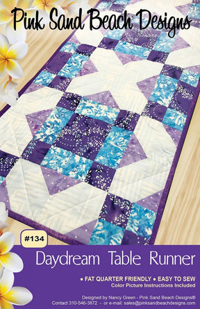 Daydream Table Runner # PSB134 for Pink Sand Beach Designs By Nancy Green size 16in x 48in