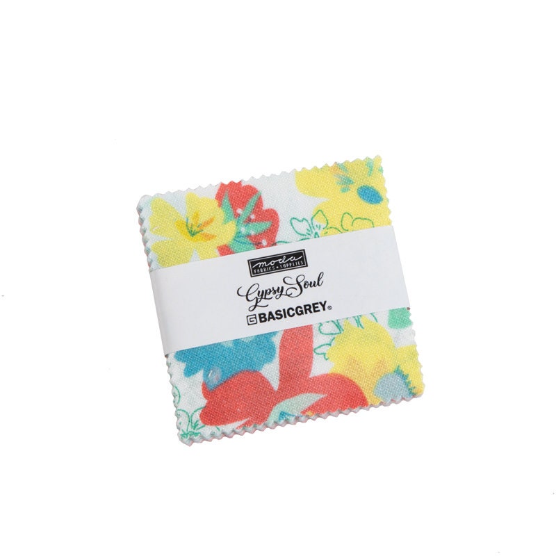 Gypsy Soul Mini Charm 2.5 inch square 30720mc By BasicGrey for Moda Fabrics fig bin 27