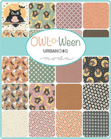 Owl O Ween Pumpkin Patch in fog 31195 18 by Urban Chicks Sold in 1/2 yard Increments