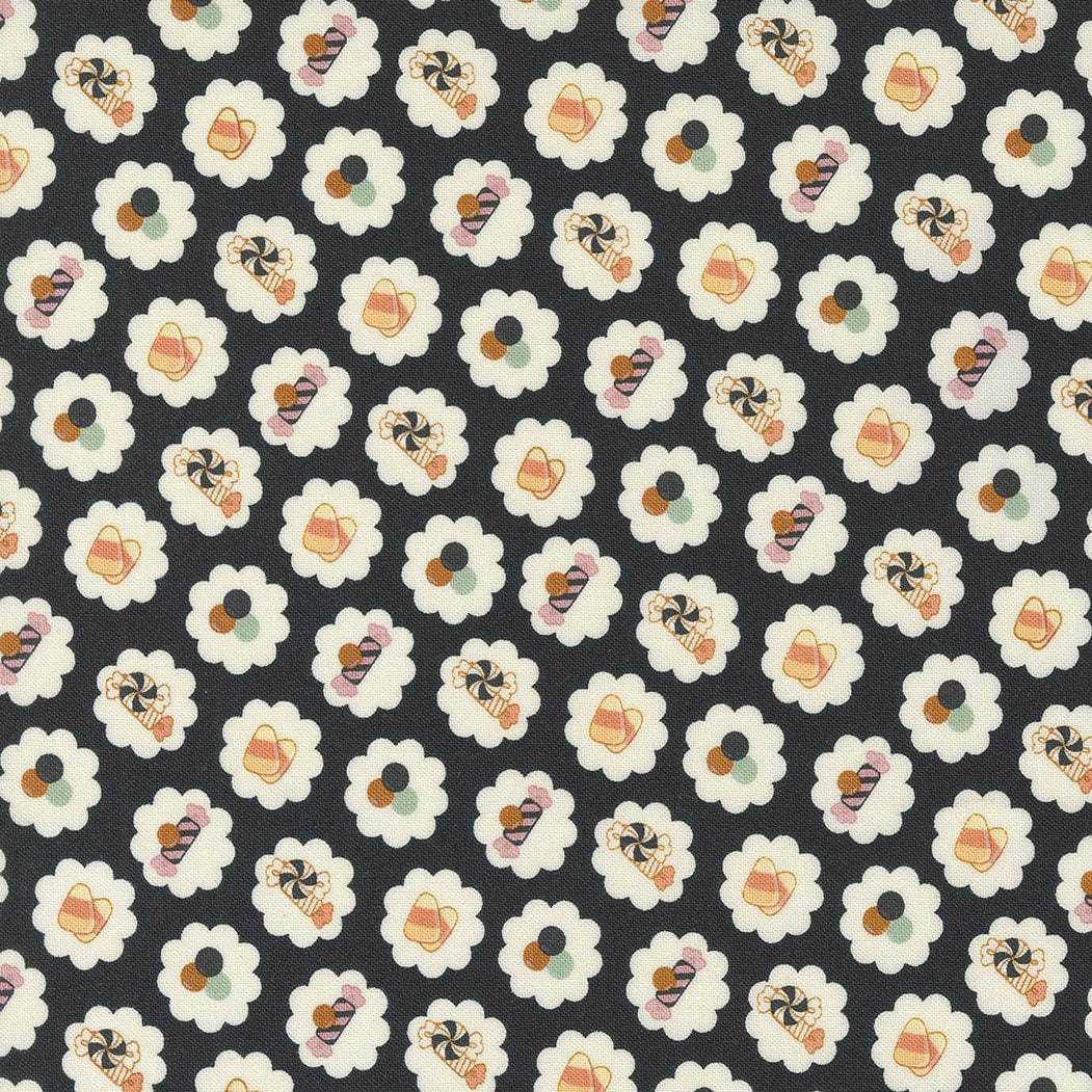 Owl O Ween Candy in Midnight31192 17 by Urban Chicks Sold in 1/2 yard Increments