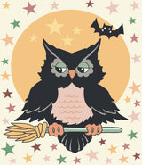 Owl O Ween Spooky Cuties in Fog 31191 18 by Urban Chicks Sold in 1/2 yard Increments