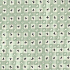 Owl O Ween Spider Gingham in Goblin Green 31194 15 by Urban Chicks Sold in 1/2 yard Increments