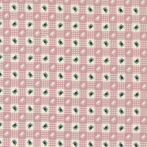 Owl O Ween Spider Gingham in Pink Spell 31194 16 by Urban Chicks Sold in 1/2 yard Increments