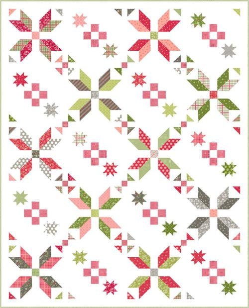 Favorite Things Snowflakes in Chartreuse 37655 25 by Sherri and Chelsi sold in 1/2 yard increments