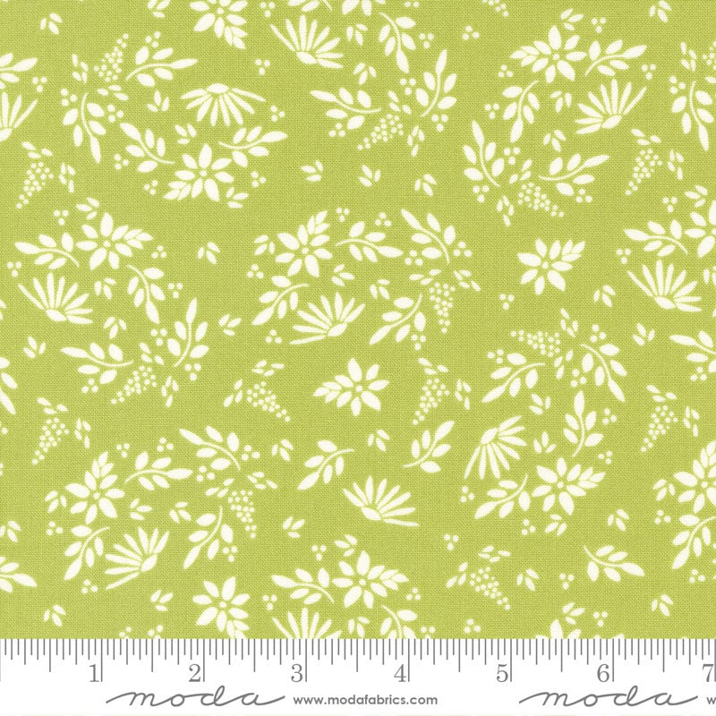 Favorite Things Snowflakes in Chartreuse 37655 25 by Sherri and Chelsi sold in 1/2 yard increments