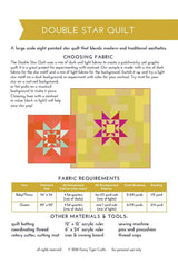 Double Star Quilt Printed Pattern by Fancy Tiger Craft FTC S002 pattern includes 2 sizes, baby and queen