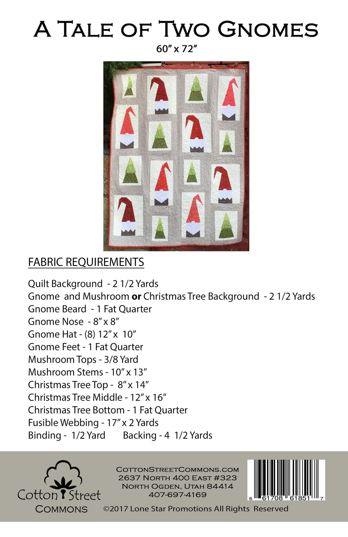 Tale of Two Gnomes by Cotton Street Commons CSC207 , Paper pattern ONLY