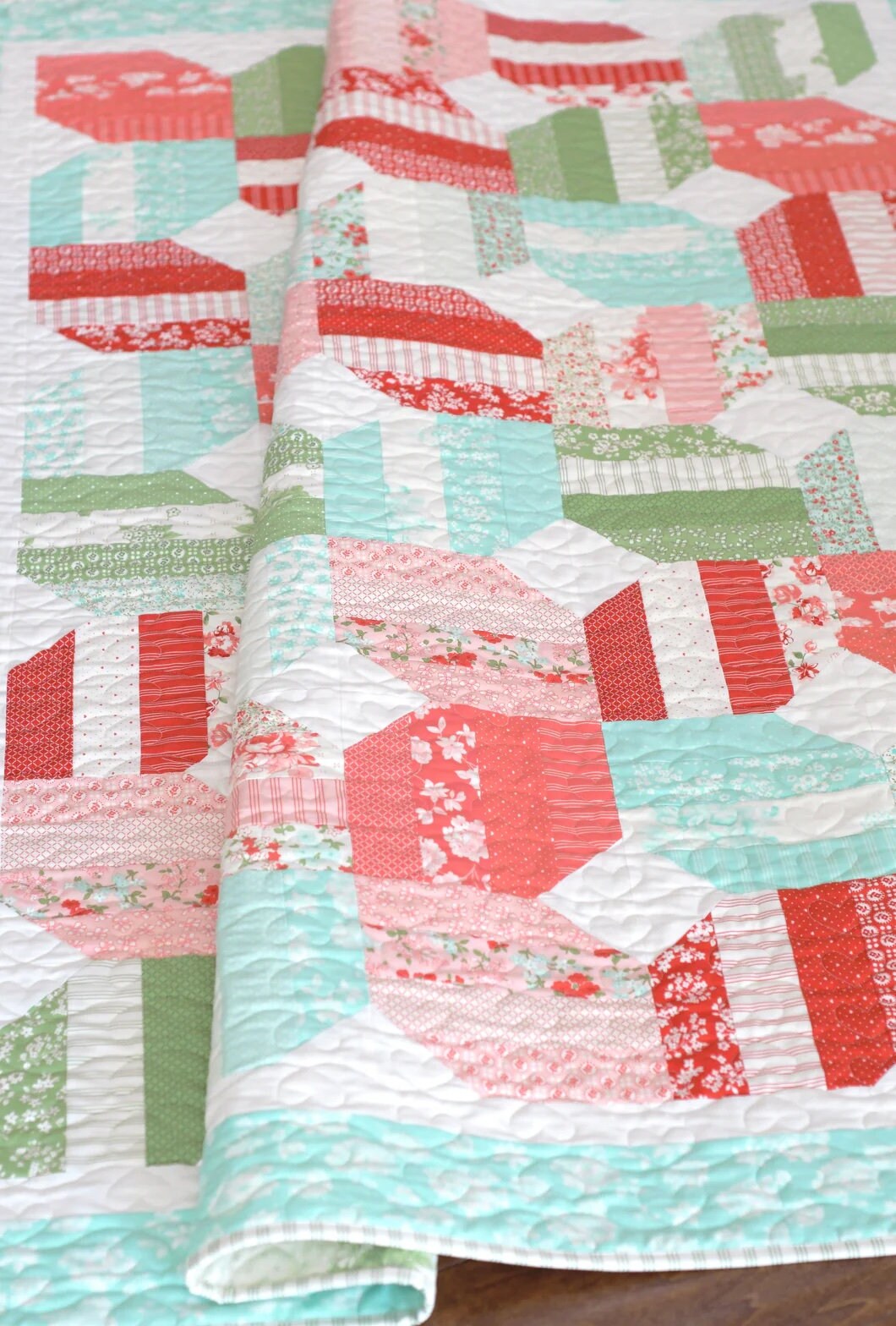Jellybeans Printed Quilt Pattern #tb 276 by Thimble Blossoms - Paper Pattern Only - 60" x 76” quilt size jelly roll friendly