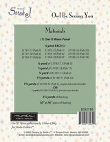 Owl Be Seeing You Printed Quilt Pattern DSJ 2150 by Sarah Jane 62" x 68"