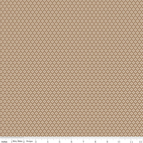 Home Town Brown Sugar Dansie Yardage C13595-Brownsugar by Lori Holt for Riley Blake Designs Sold in 1/4 yard increments cut contiguously