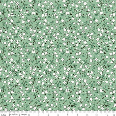 Home Town Leaf Swasey Yardage C13590-Leaf by Lori Holt for Riley Blake Designs Sold in 1/4 yard increments cut contiguously
