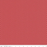 Home Town Schoolhouse Red Dansie Yardage C13595-Schred by Lori Holt for Riley Blake Designs Sold in 1/4 yard increments cut contiguously