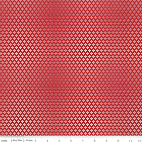 Home Town Schoolhouse Red Dansie Yardage C13595-Schred by Lori Holt for Riley Blake Designs Sold in 1/4 yard increments cut contiguously