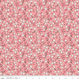 Home Town Heirloom Coral Swasey Yardage C13590-Heircoral by Lori Holt for Riley Blake Designs Sold in 1/4 yard increments cut contiguously