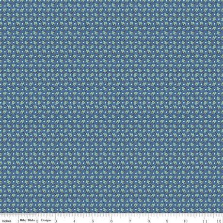 Home Town Denim Freeman Yardage C13597-Denim by Lori Holt for Riley Blake Designs Sold in 1/4 yard increments cut contiguously