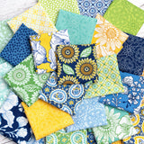 Sunflowers in My Heart Coeur Cloud White Yardage 27322-31 by Kate Spain Sold in 1/2 Yard Increments
