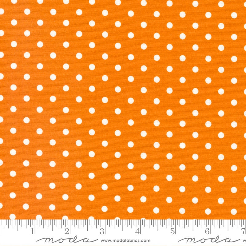 Sweet Melodies Polka Dots Orange 21818-13 by American Jane sold in 1/2 yard increments cut contiguously
