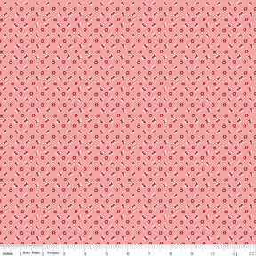 Home Town Heirloom Coral Hardman Yardage C13587-Heircoral by Lori Holt for Riley Blake Designs Sold in 1/4 yard increments cut contiguously