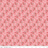 Home Town Heirloom Coral Bills Yardage C13582-Heircoral by Lori Holt for Riley Blake Designs Sold in 1/4 yard increments cut contiguously