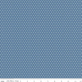 Home Town Denim Dansie Yardage C13595-Denim by Lori Holt for Riley Blake Designs Sold in 1/4 yard increments cut contiguously