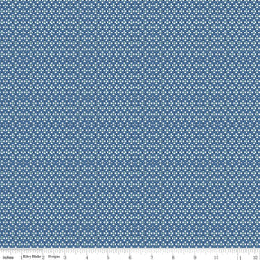 Home Town Denim Dansie Yardage C13595-Denim by Lori Holt for Riley Blake Designs Sold in 1/4 yard increments cut contiguously