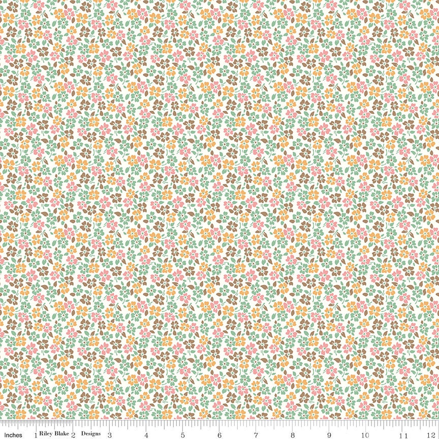 Home Town Leaf Forman Yardage C13589-Leaf by Lori Holt for Riley Blake Designs Sold in 1/4 yard increments cut contiguously