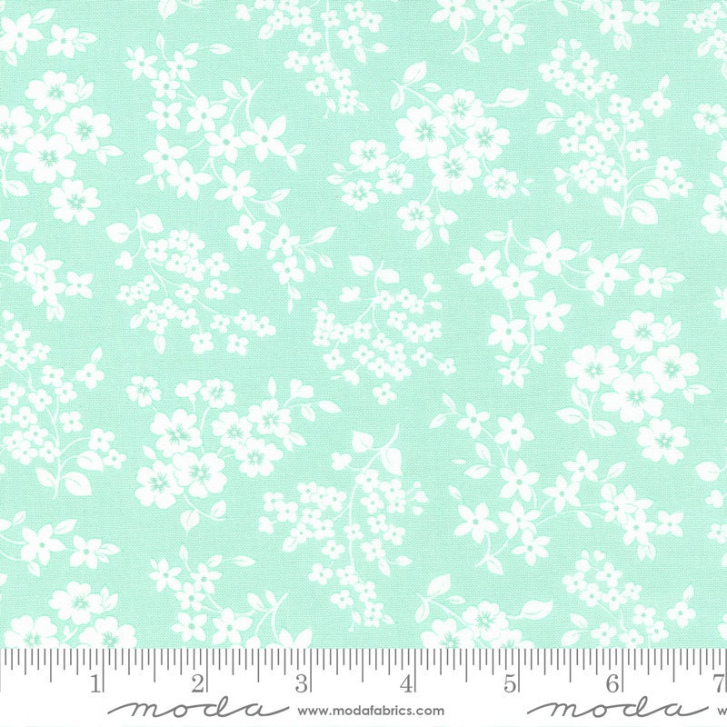Lighthearted Gather Aqua 55294 13 Sold by 1/2 yard increments cut contiguously