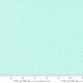 Lighthearted Heart Dot Aqua 55298 13 Sold by 1/2 yard increments cut contiguously